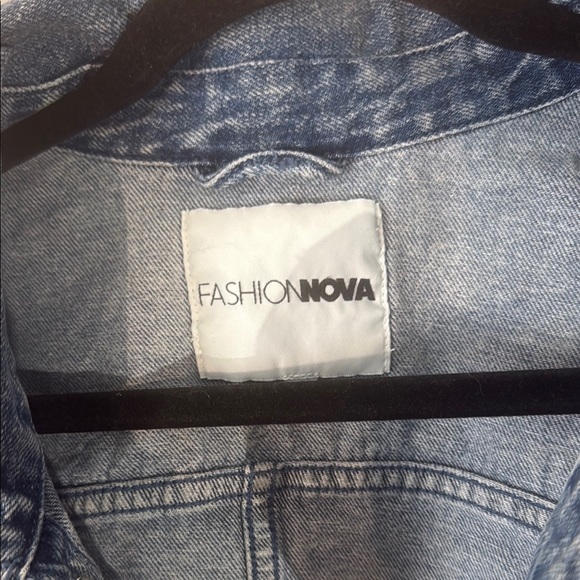 Fashion Nova Blue Jean Jacket - Picture 4 of 13